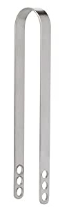 Stelton Eiszange aus satinpoliertem Edelstahl, designed von Arne Jacobsen aus der Cylinda Line, danish design