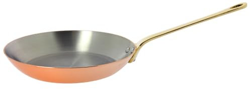 De Buyer-Padella per friggere, in Rame e Acciaio Inox, engastes Bronzo Ronde Ø 20