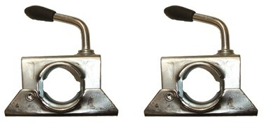 2 x 34mm split clamps for jockey wheels prop stands and boat bracket stems