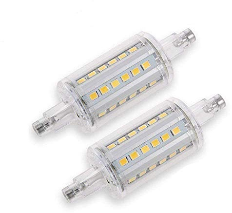 CTKcom R7S Base LED Bulbs(2 Pack) - J Type 78mm Double Ended 5W 120Volts LED Light Bulbs Warm White 3000K,R7S Double Ended Filament Flood Lights Quartz Tube Lamps 50W Replacement Halogen Bulb,2 Pack
