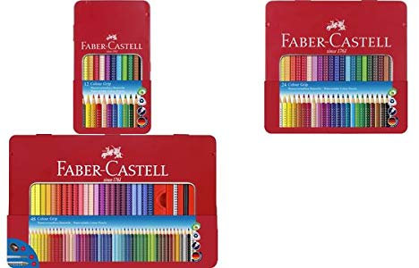 Faber-Castell Buntstift Colour GRIP - 36 Farben, Metalletui; Packungsinhalt: 36 Farben