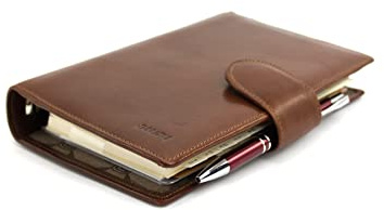 GIUDI ® Organizer A5 Mit Ring Kalender 2022 Leder Braun Mit Personalisierung Echtleder Adressbuch Taschenorganizer Agenda Mappe Klein Hochwertig Ökoleder