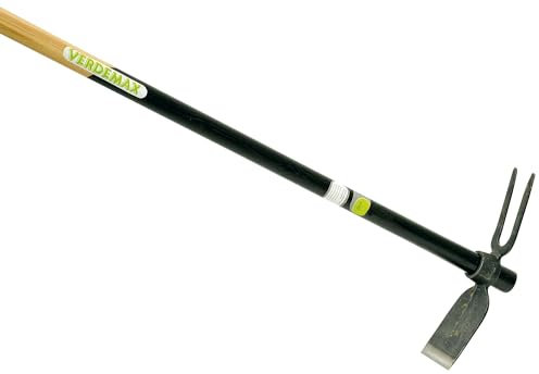 rama Zappa Quadra Bidente in Acciaio con Manico in Legno 140 cm