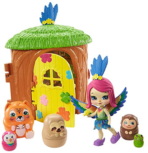 Enchantimals GTM49 - Secret Besties Peeki Parrots Baumhaus,Spielzeug, tolles Geschenk für Kinder ab 3 Jahren