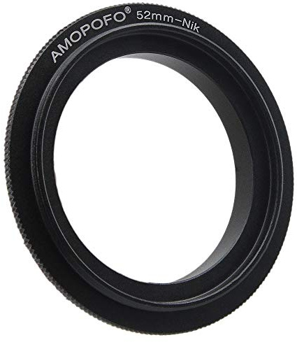 52mm-Niko Makro Umkehrring Ring,Geeignet Makroaufnahmen,Kompatibel mit für Nik-F-Bajonett,D5600 D5500 D5300 D5200 D5100 D90 D80 D70s D60 D50 D500 D610 D600 D300 D300S D200