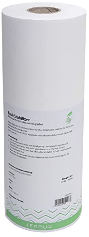 SEMPLIX BasicStabilizer - mittelstarkes Stickvlies zum Wegreißen für feine bis mittlere Stoffe (weiß, 33 cm x 100 m)