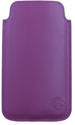 Davii Schutztasche passend für Huawei P30 Lite / P30 Pro / P20 Pro (nur Handy), Einsteckhülle Handytasche mit Zuglasche – weiches Innenfutter Adler Premium XXL Dunkel-Lila