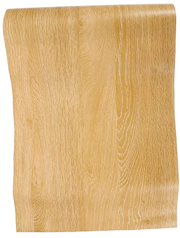 ORFOFE Wood Pattern Peel and Stick Wallpaper Film, Oak Effect Self Adhesive Furniture Wrap for Home Decor, 30cm x 2m Roll