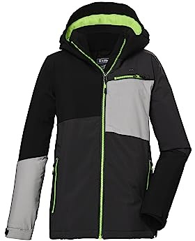killtec Jungen Funktionsjacke mit Kapuze und Schneefang/Outdoorjacke ist wasserdicht KOW 161 BYS JCKT, anthrazit, 140, 40917-000