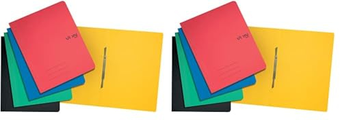 VON Leitz 10er Pack Schnellhefter A4, Karton, Mit Heftmechanik, Für 250 Blatt, Für Schule, Studium & Haushalt, Mehrfarbig, 30131099