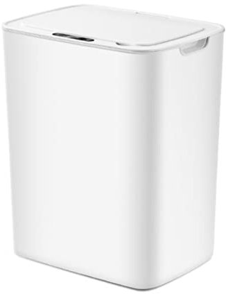 Cubo de Basura Bote De Basura Inteligente Bote De Basura Inductivo Automático Sensor Contenedor De Basura Sin Contacto Bote De Basura Con Tapa para Cocina y Hogar ( Color : White , Size : 17*24*31cm )