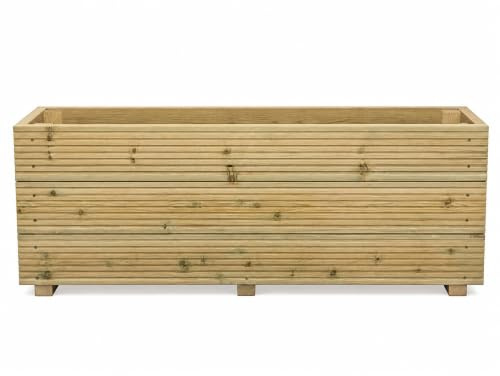 Cutncraft Designs Planter Potters Timber Garden Planters 4ft Herb Trough, Large Wooden Planters for Outdoor Use, Wooden Garden Planters Outdoor for Patio, Balcony or Fence Edges