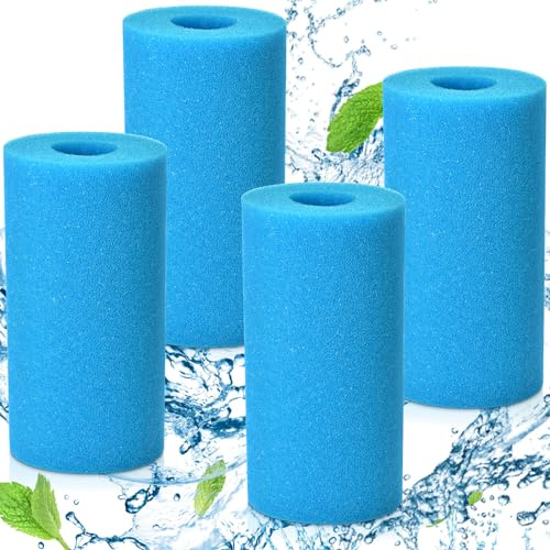 DIELOVEHUA 4 Stück Filterschwamm Typ A, Schwammfilter, Schaumstoff Poolfilter, Schwimmbad Filter Schwamm, Pool Filterschwamm, Schaum Pool Filter für Pool, Aquarium, Spa