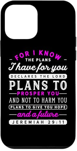 Custodia per iPhone 12 mini Christian Jeremiah 29 11 Citazione / Speranza Bibbia Verso Rosa Fede