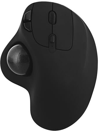 T'nB - Souris Trackball Rechargeable sans Fil, Bluetooth avec 6 Commandes, Design Ergonomique, Précis et Fluide - Noir