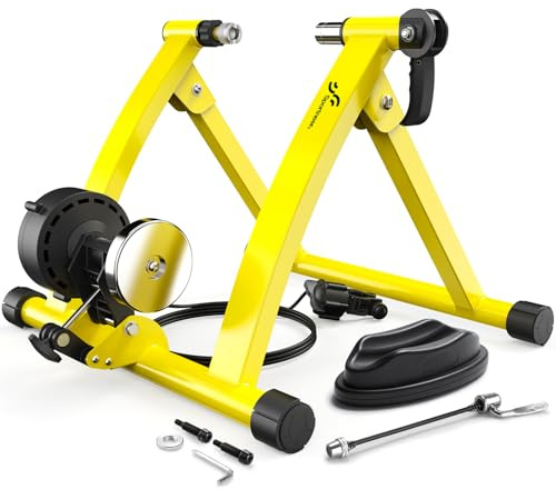 Sportneer Rolltränare cykel – magnetisk rulltränare för 26–28 tum & 700C snabbkoppling framhjulsunderlag cykeltränare med 6 motståndsnivåer för inomhus ridning med brusreduceringshjul