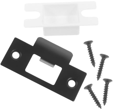 ROMISBABA Gâche De Porte En Acier Inoxydable 1-5/8 Kit De Renforcement Plaque De Verrouillage Solide Pour Portes Intérieures Et Extérieures Installation Facile Vis Et Cache