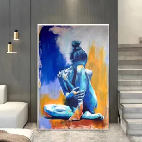 LIMAIDUO Sexy Mädchen, nackte Frau, Gemälde, Wandkunst, modernes sexy Mädchen, Posterdrucke für Galerie, Wohnzimmer, Heimdekoration, 60 x 80 cm, rahmenlos