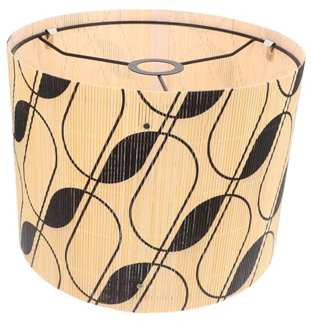 POPETPOP paralume in bambù grandi paralumi per plafoniere paralume a cesto lampada a sospensione soffitto con tonalità chiare paralumi per lampade da tavolo ferro da stiro Beige