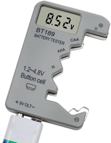 Button Battery Tester, Household Battery Tester, High-Precision Portable Analyzer with LED Display Energy-Saving Monitor Meter for Printer Home Hearing Solar RC