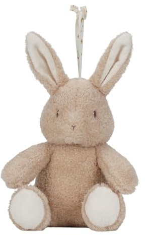 Little Dutch 8441 Kuscheltier mit Licht und Geräuschen Hase - Baby Bunny - Newborn Naturals beige