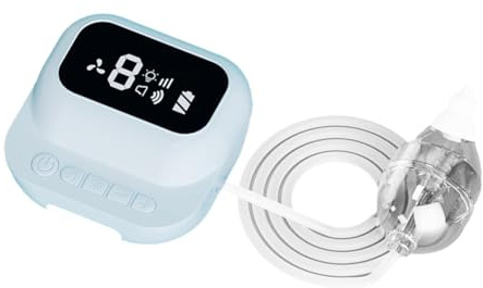 Asyduey Aspirador Nasal Eléctrico Recargable para Bebés, No Invasivo, Cómodo Dispositivo de Succión Nasal para Recién Nacidos y Niños Pequeños, Color Azul.