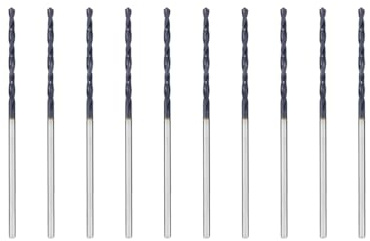 Hilpaty Brocas Helicoidales para Metal Profesional Broca M35 HSS-Co con Recubrimiento AlTiN, Norma DIN 338 (1.0mm x 34mm x 10pcs)