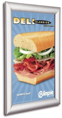 PACK OF 10 A4 SNAPFRAMES - 25mm Profile Silver Anodised Snap frame - Poster Display QTY 10