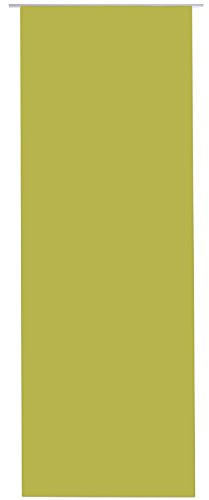 Bestlivings Flächenvorhang Blickdicht 60x245cm, Schiebegardine als Raumteiler (Olivgrün) mit Klettband Befestigung, Gardine Vorhang zum schieben