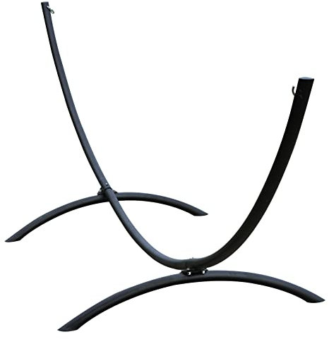Vivere Steel Arc Hängemattenständer, 4,5 m, Schwarz