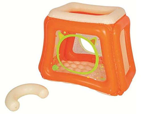 LUDI - Aire d'éveil et de jeu gonflable 100 x 90 x 70 cm. Dès la naissance. Fournie avec un cale bébé. Structure stable pour créer un cocon sécurisant, sol gonflé. Plastique épais et durable - 20002