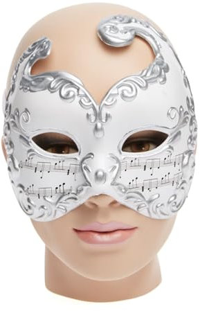 Deiters Halbmaske mit Verzierung weiß
