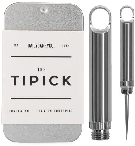 DAILYCARRYCO. Micro tipick Outdoor Toothpick EDC Keychain Tool Camping Picnic with Protective Case Holder