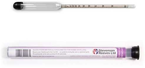 Stevenson Reeves Hidrómetro de alcohol (S1410) - Para destilación doméstica