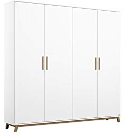 Rauch Möbel Carlsson, Kleiderschrank, Farbe Weiß, Breite 181 cm | Schrank, Kinderkleiderschrank, 4-türig, für Schlafzimmer, Kinderzimmer, Babyzimmer, Garderobe, Flur