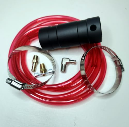 HDM Go Kart Cart Racing Motor Oil Overflow Engine Catch Tank Can Kit RED Fuel Hose Line
