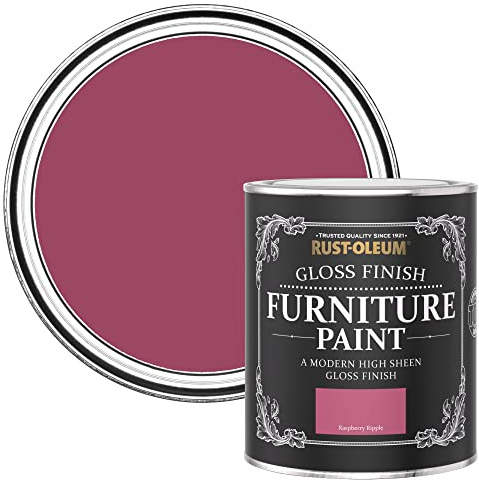 Rust-Oleum Peinture Rose pour Meubles, Finition Brillante - Framboise 750ml