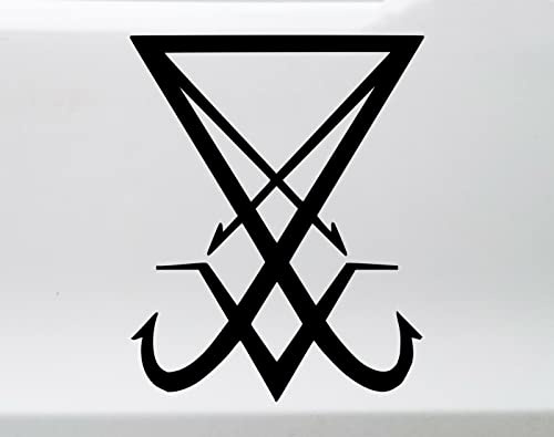 myrockshirt 20 cm Sigil-of-Lucifer-Aufkleber Aufkleber Sticker Autoaufkleber nordischen Mythologie Wikinger