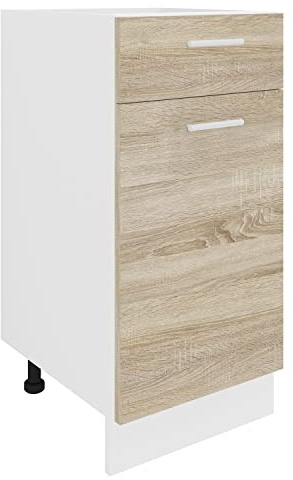 VCM Küchenmöbel Unterschrank 40x46x82 cm 1 Tür Anrichte | Stauraum für Töpfe und Vorräte - Küchenzeile - Für Familien - Feuchtigkeitsbeständiger Holzwerkstoff