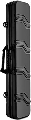 Outdoor-Angeltasche, hochfeste Hartschale, Angelruten-Tasche, Rucksack, Angelausrüstung, Aufbewahrungsbox (schwarz, 130 x 20 x 14 cm)