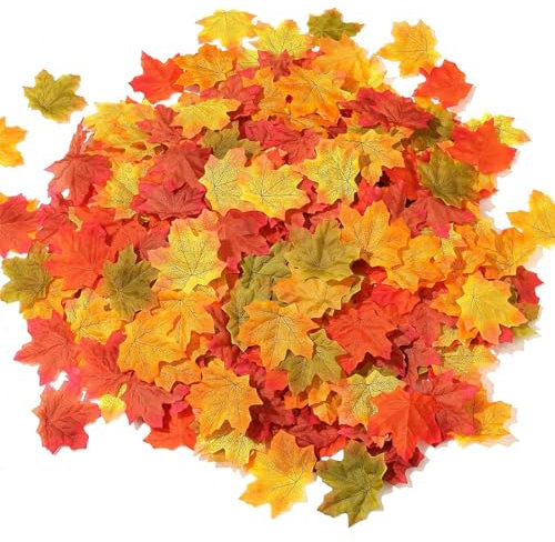 ZKSXOA 100 Pezzi di Foglie d'Acero Artificiali Autunnali Autunnali,pianta di Foglie d'Acero simulate, Decorazione per Feste di Nozze in Aula per Matrimoni, Scene fotografiche, Feste Autunnali