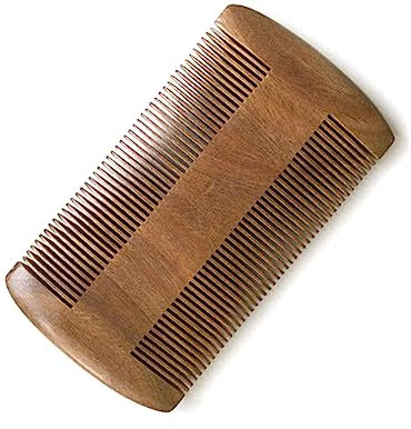 minkissy Sandelholz Bartkamm Doppelseitig Holz Haarkamm Feine Zähne Bartkamm Vintage Kamm Für Bart Und Haare