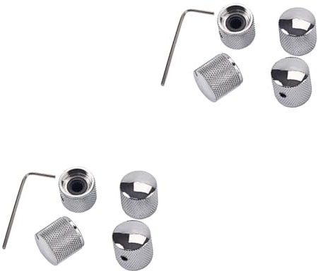 TOYANDONA 2pcs Gda Metal Dome Tone Tuning Knobs Locking Tuners for Guitar Redwood Knob Control Amplifier Effect Pedal