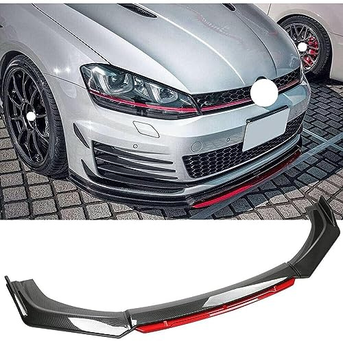 Frontal Alerón Spoiler Labio para Mazda CX-30 2019-2023,Parachoques Delantero Labio Divisor Difusor Kit Carrocería,A-Carbon-Fiber