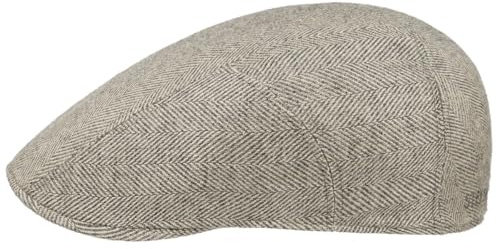 Stetson Sustainable Herringbone Flatcap Modische Kappe Herren Frühjahr bis Winter beige L (58-59 cm)