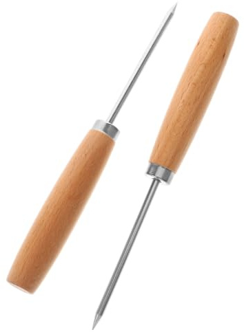 ABOOFAN 2pezzi Ghiaccio Picconi da Ghiaccio Manico in Legno Formine per in Acciaio Inossidabile Forchette per Tagliare Strumenti per Rompere