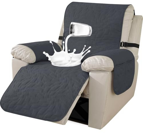 Ystyle - Funda de sillón relax eléctrica impermeable (1 plaza, gris oscuro)