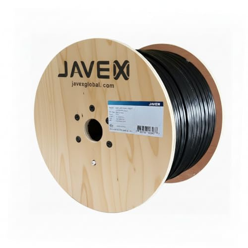 JAVEX 305M Cat6 UTP Ethernet Reel Cable Indoor & Outdoor, 550Mhz, 23AWG, Solid CCA, Black