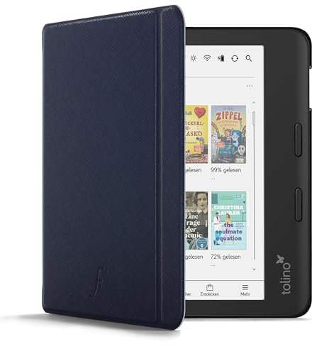 Forefront Cases Hülle für Tolino Vision Color (Modell: 2024) - Marineblau - Dünn und Leicht, Smart Auto Schlaf/Wach Schutz-Hülle (Tasche) für Tolino Vision Color (Colour)