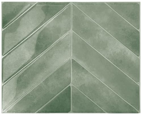 SMART TILES Peel and Stick Backsplash - 5 Sheets of 11.43 x 9 - 3D Adhesive Peel and Stick Tile Backsplash for Kitchen, Bathroom, Wall Tile